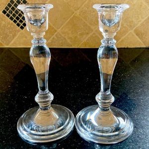 Tiffany & Co. Crystal Candlesticks - sold as a pair